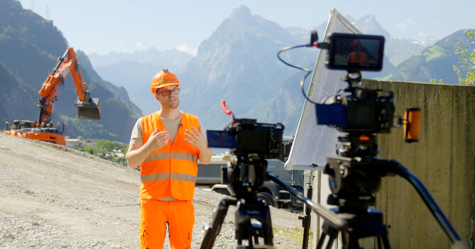 Avisec Video Produktion Shoot Baustelle