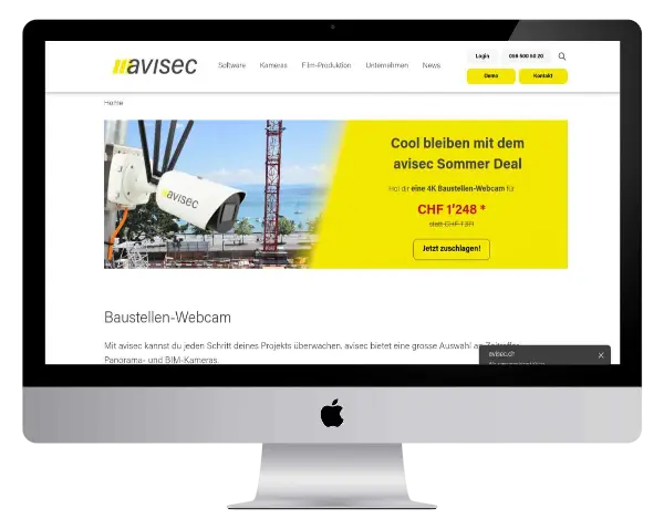 Datenschutz auf der avisec Webseite