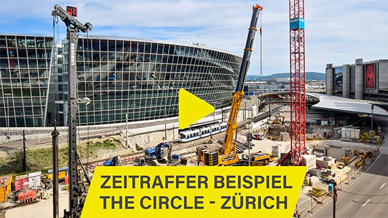 Fortschritt eines Bauprojekts im Zeitraffer mit der avisec Baustellen Zeitrafferkamera dokumentiert